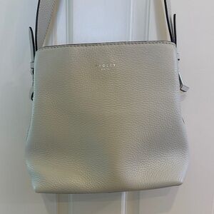RADLEY LONDON Pebbled Leather Crossbody in Light bone or light cream color